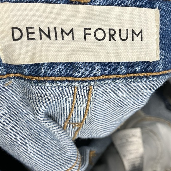 Denim Forum Aritzia Yoko High Rise Slim Fit Jeans Womens Size 30 Medium Wash - Picture 8 of 13